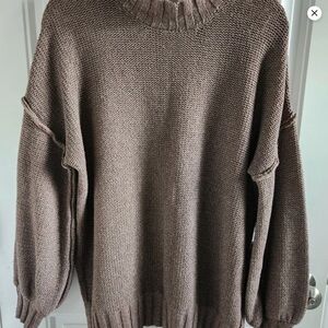 NWOT Olive + Oak Chunky Knit Mock Neck Sweater